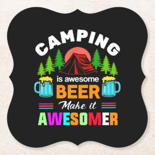 Camping ist großartiges Bier Macht es noch großart Untersetzer