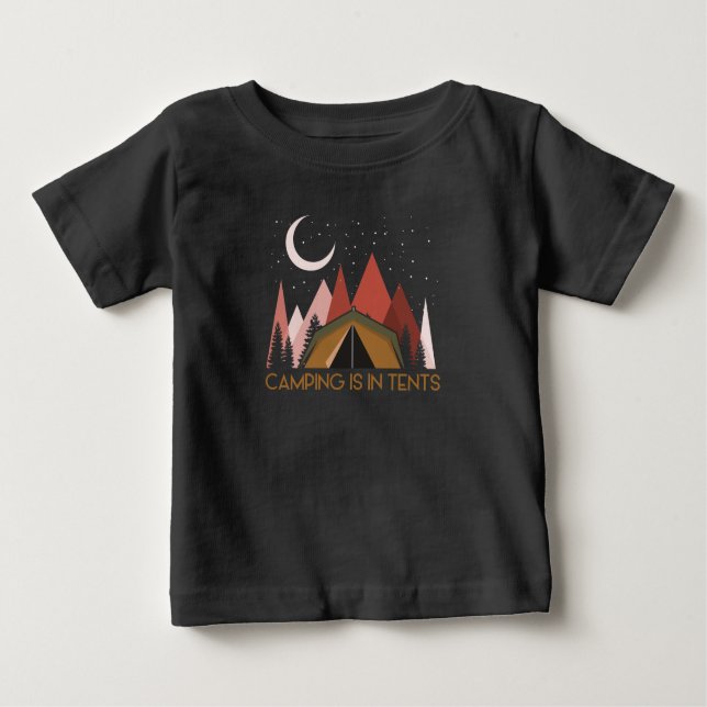Camping ist im Zehnten Camping Baby T-shirt (Vorderseite)