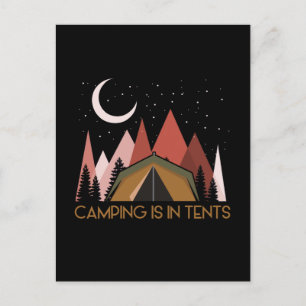 Camping ist im Zehnten Camping Postkarte