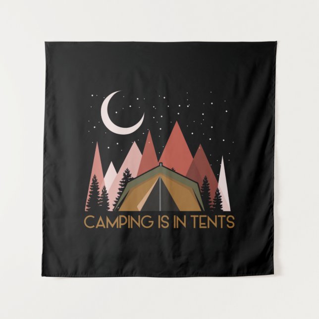 Camping ist im Zehnten Camping Wandteppich (Vorderseite)