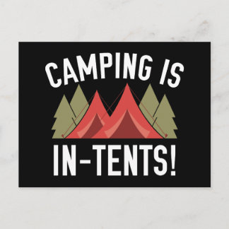 Camping ist im Zelt! Postkarte