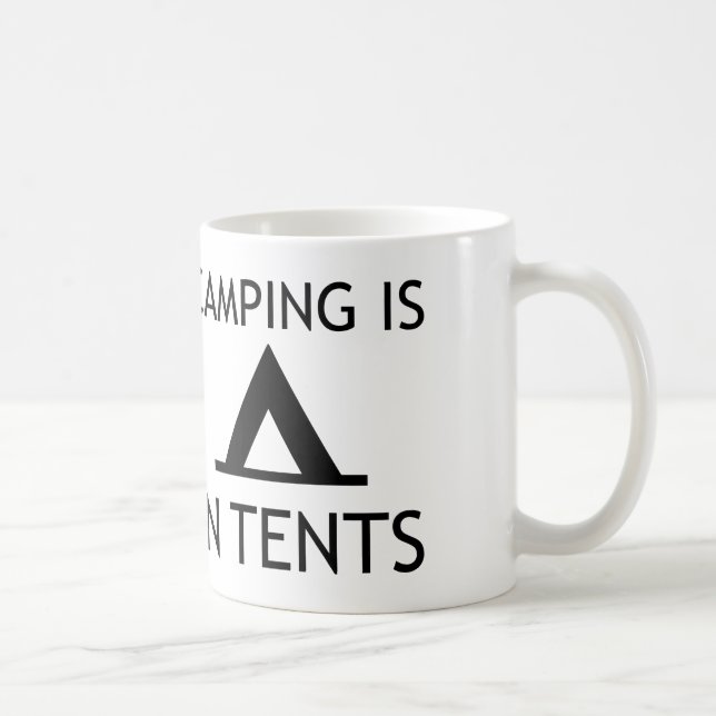 Camping ist in Zehntelpuppe Kaffeetasse (Rechts)