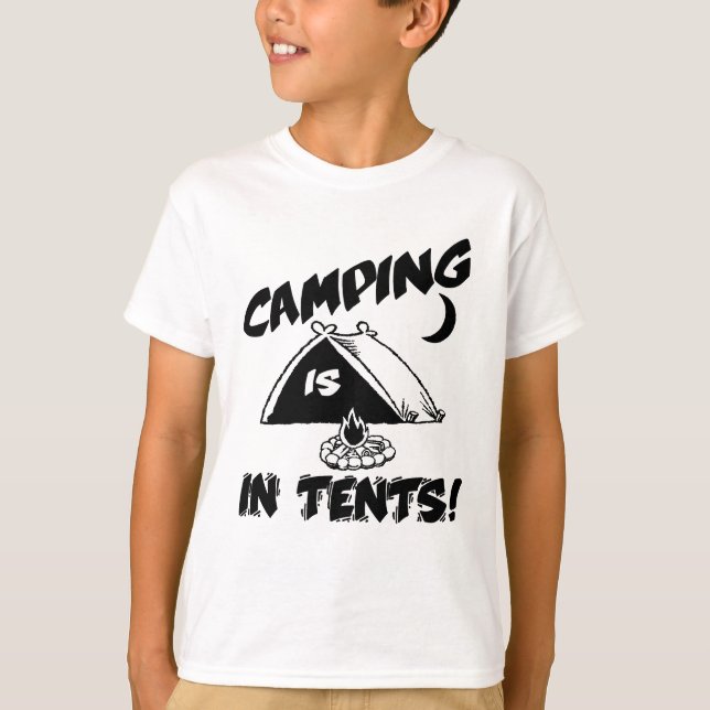 Camping ist in Zehnten Shirt (Vorderseite)