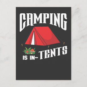 Camping ist in Zelten Geschenk für Camper Postkarte