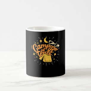 Camping ist in Zelten Kaffeetasse