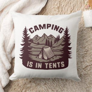 Camping ist in Zelten Kissen