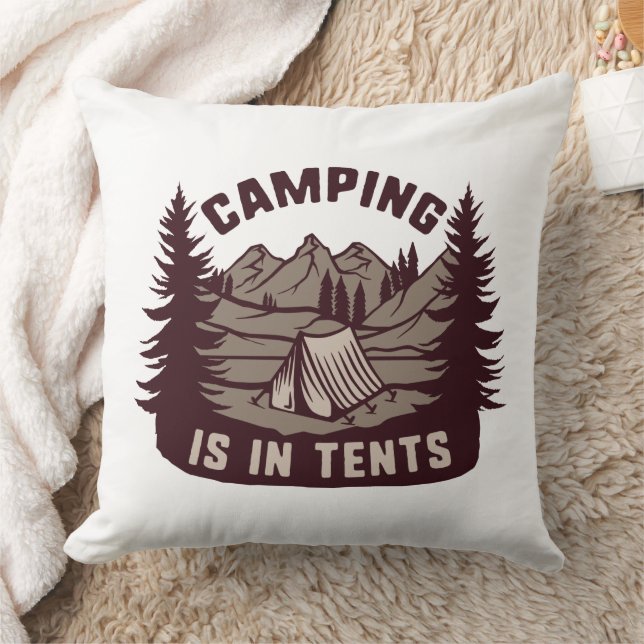 Camping ist in Zelten Kissen (Decke)