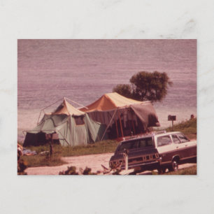 Camping ist in Zelten! - Vintage Postkarte