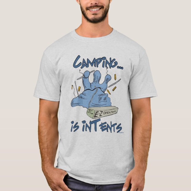 Camping ist Inzelte Funny Pun T-Shirt (Vorderseite)
