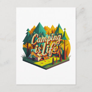 Camping ist Leben Begleitkarte