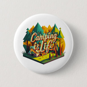Camping ist Leben Button