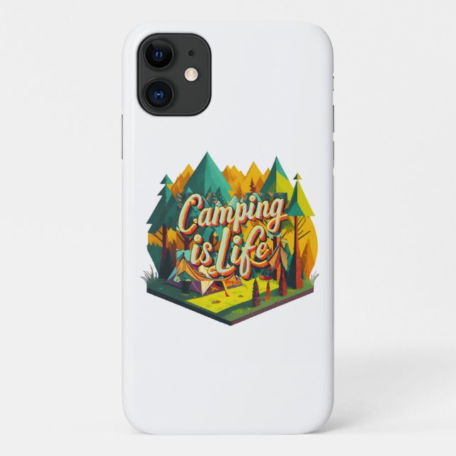 Camping ist Leben Case-Mate iPhone Hülle (Rückseite)