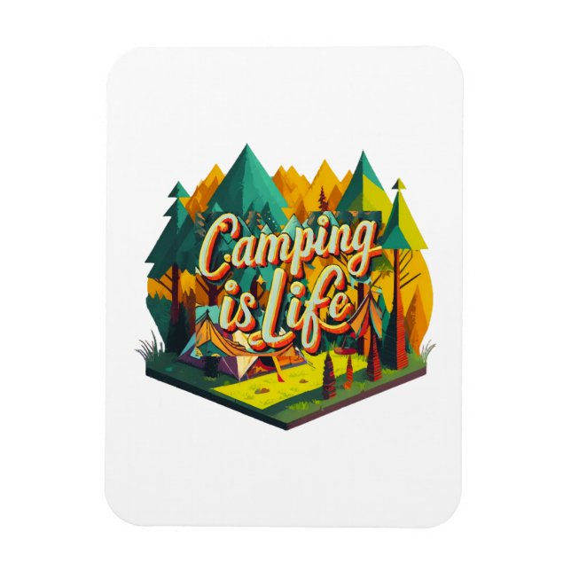 Camping ist Leben Magnet (Vertikal)