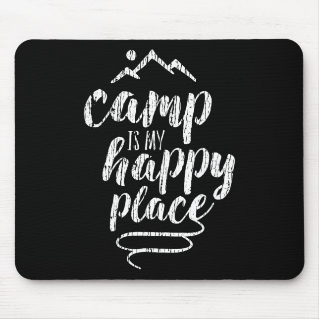 Camping ist mein glücklicher Ort - Camping Berge S Mousepad (Vorne)