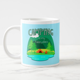Camping ist mein glücklicher Ort Jumbo-Tasse