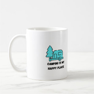 Camping ist mein glücklicher Ort Kaffeetasse