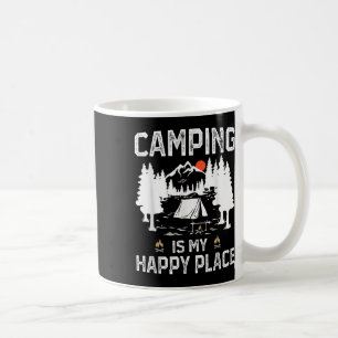 Camping ist mein glücklicher Ort Lustiger Camper W Kaffeetasse