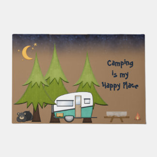 Camping ist mein glücklicher Ort Personalisiert RV Fußmatte