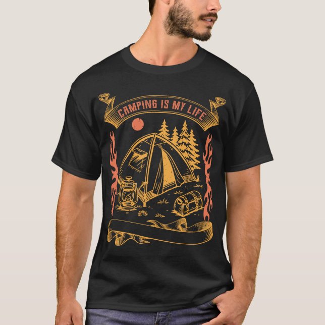 Camping ist mein Leben T-Shirt (Vorderseite)