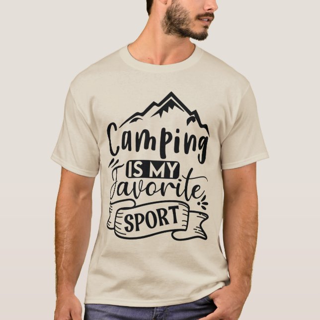 Camping ist mein Lieblings-T - Shirt (Vorderseite)