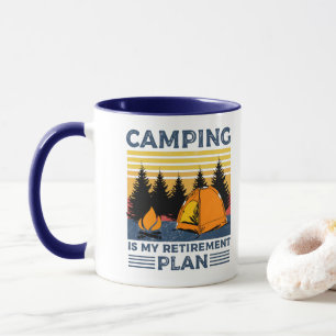 Camping ist mein Rentenplan Funny Camping Geschenk Tasse