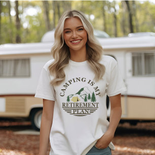 Camping ist mein Ruhestandsplan lustiger Camper T-Shirt