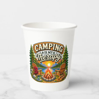 Camping ist mein Therapie-Mug Pappbecher