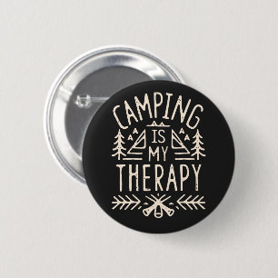 Camping ist mein Therapielustiger Camper Button