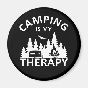Camping ist mein Therapiewitterungsmotto Magnet