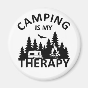 Camping ist mein Therapiewitterungsmotto Magnet