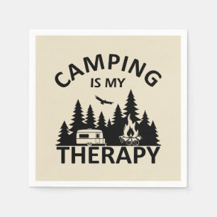 Camping ist mein Therapiewitterungsmotto Serviette
