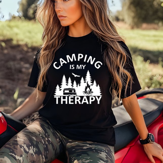 Camping ist mein Therapiewitterungsmotto T-Shirt (Von Creator hochgeladen)