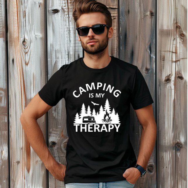 Camping ist mein Therapiewitterungsmotto T-Shirt (Von Creator hochgeladen)
