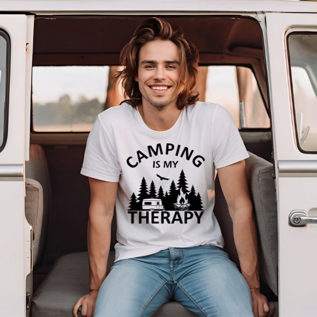 Camping ist mein Therapiewitterungsmotto T-Shirt (Von Creator hochgeladen)