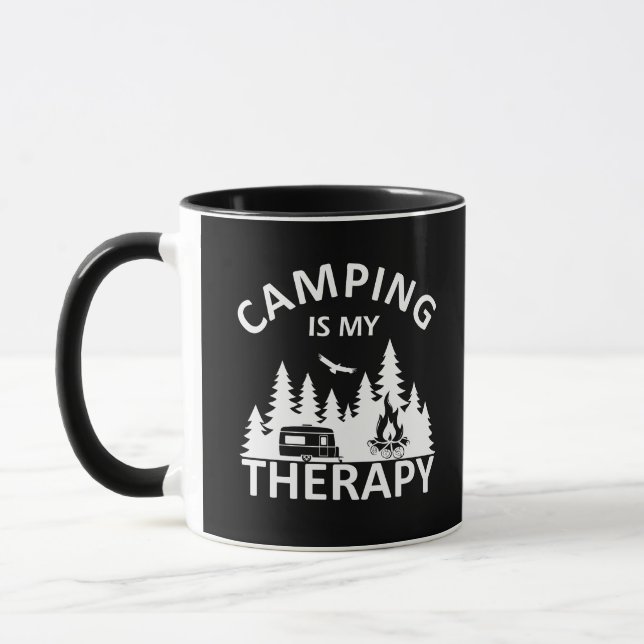 Camping ist mein Therapiewitterungsmotto Tasse (Links)