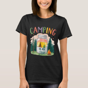 Camping ist mein Zelt Wald Thema T-Shirt