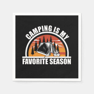 Camping ist meine Lieblingsjahreszeit lustiger Cam Serviette