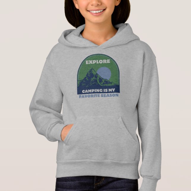 Camping ist meine Lieblingssaison, Abenteuer warte Hoodie (Vorderseite)