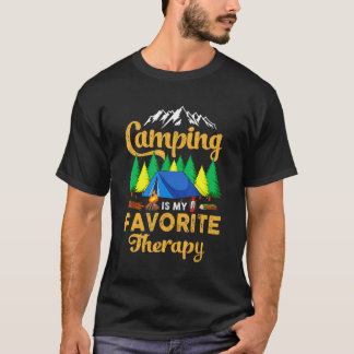 Camping ist meine Lieblingstherapie Cute Vintage T-Shirt