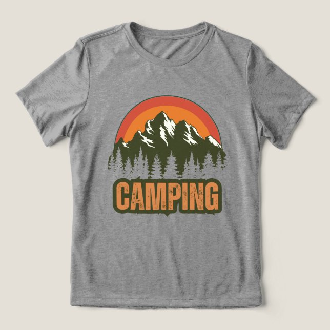 Camping ist meine Lieblingstherapie, lustiges Camp Tri-Blend Shirt (Design Vorderseite)