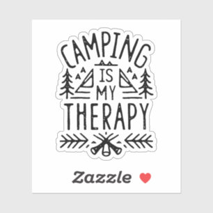 Camping ist meine Therapie Aufkleber