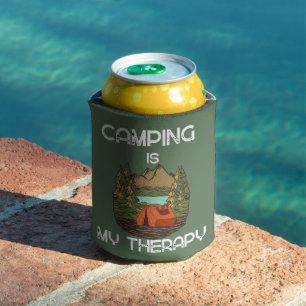Camping ist meine Therapie Camping Liebhaber Dosenkühler