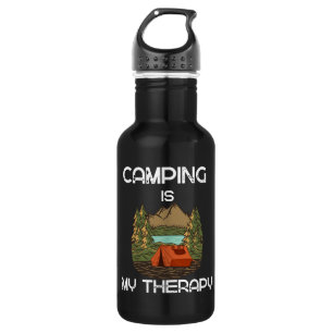 Camping ist meine Therapie Camping Liebhaber Edelstahlflasche