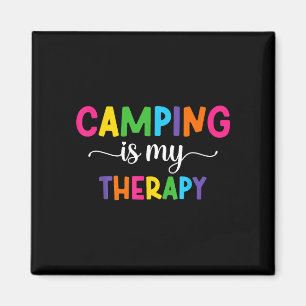 Camping ist meine Therapie Damen Camping mit Spruc Magnet