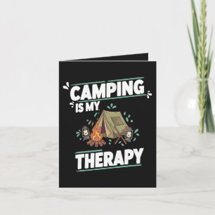 Camping ist meine Therapie für die Freiluft Feiertagskarte