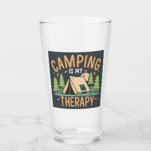 Camping ist meine Therapie Glas