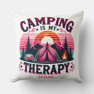 Camping ist meine Therapie Kissen