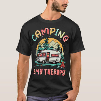 Camping ist meine Therapie Lagerfeuer Sommercamp F T-Shirt