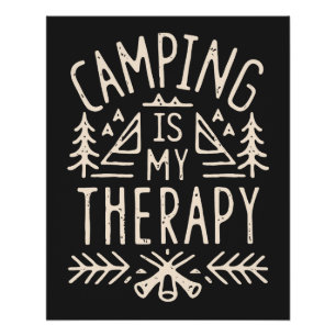 Camping ist meine Therapie lustige Wohnmobil Retro Poster
