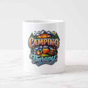 Camping ist meine Therapie Lustiges Camping Outdoo Jumbo-Tasse